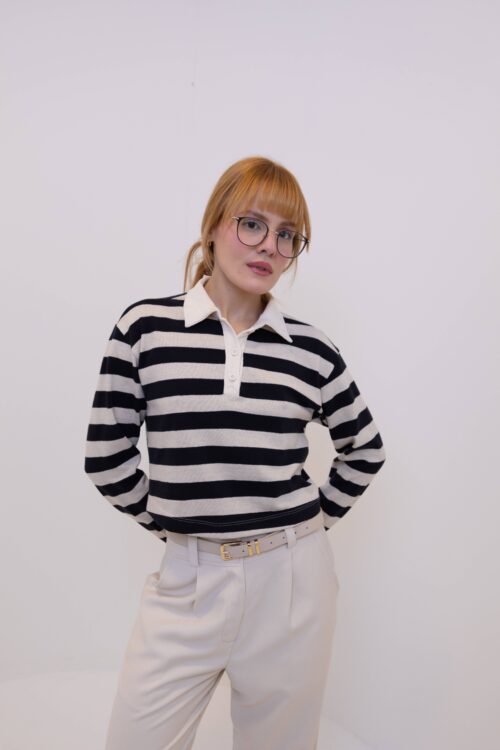 Blusa Gola Listras Algodão