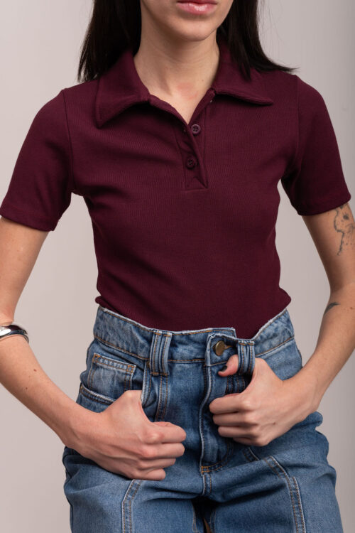 Polo Winter 26 - Vinho Escuro