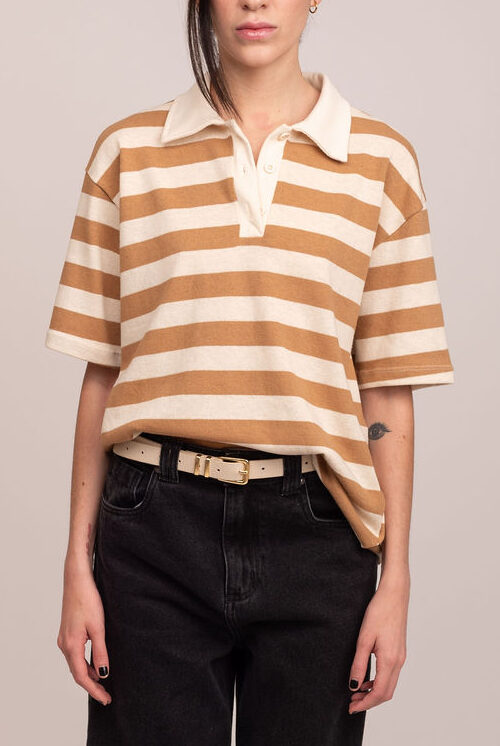 Blusa listras - Marrom